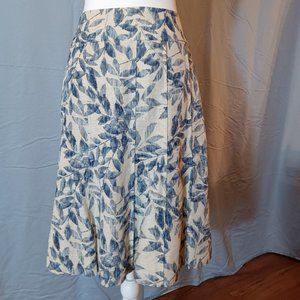 Ann Taylor Blue and Off White Skirt